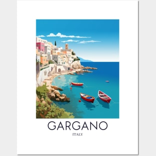 A Pop Art Travel Print of Gargano - Italy Posters and Art